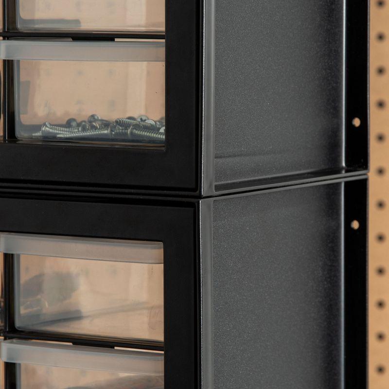 Black 64-Drawer Stackable Storage Cabinet