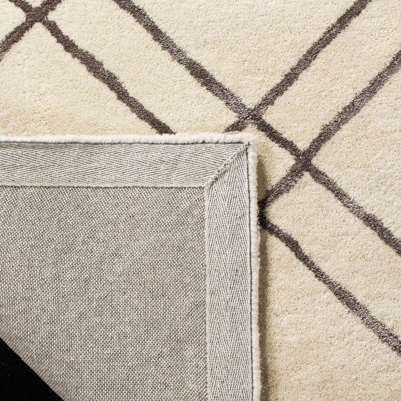 Himalaya HIM901 Handmade Area Rug - 6'x6' - Ivory/Dark Grey - Safavieh