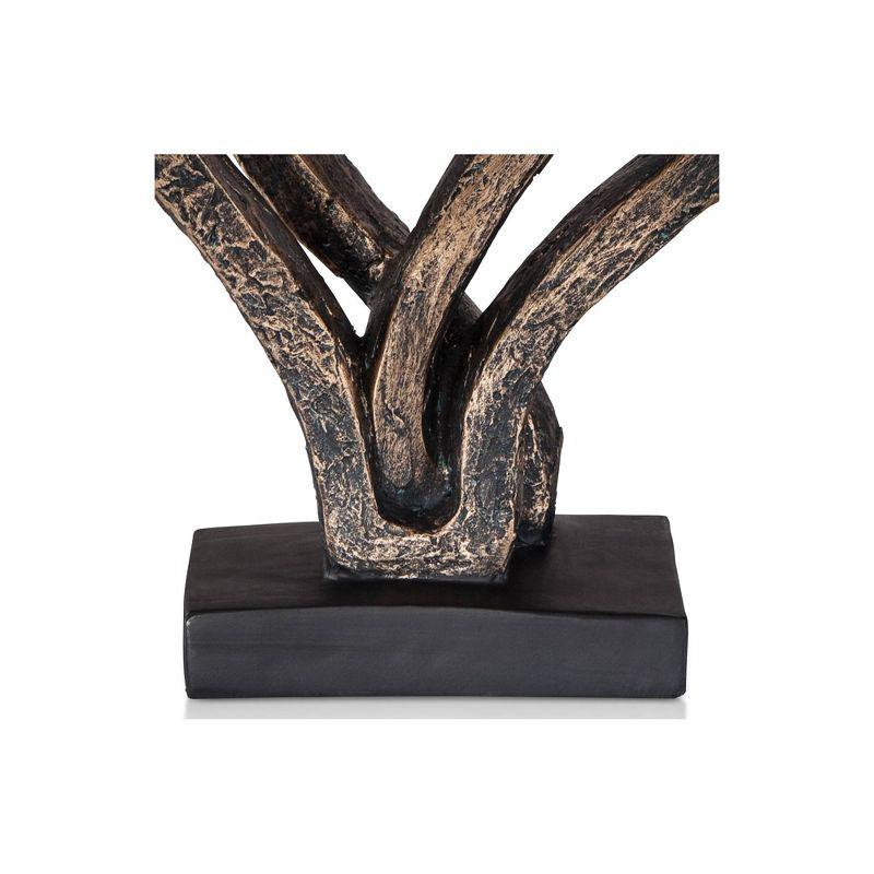 Kensington Hill Interlocking Hearts 11 3/4" High Bronze Finish Sculpture