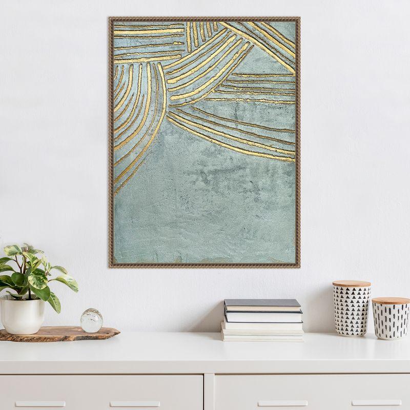 Amanti Art Ancient Gold Sun by Alyson Storms Canvas Wall Art Print Framed 23 x 30-in.