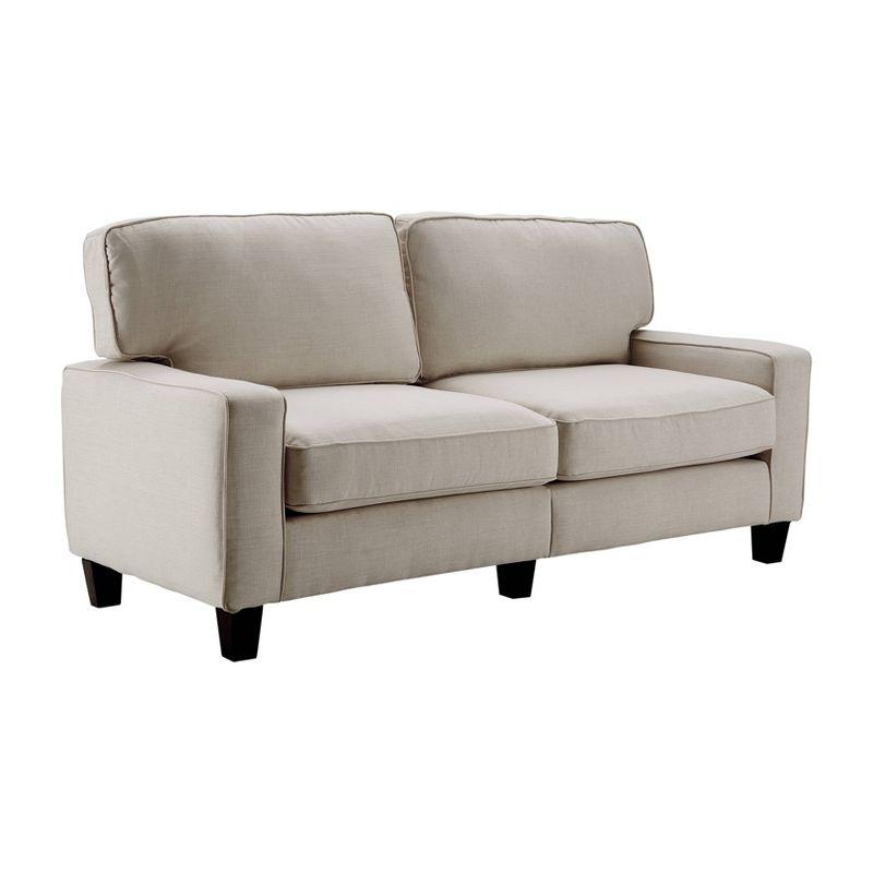 Serta Palisades 73" Track Arm Sofa, Easy Care Fabric, Soft Pillow Back, Pocket Coil Seat Cushions