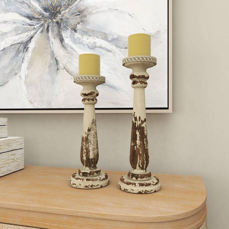 Wood Tabletop Candlestick