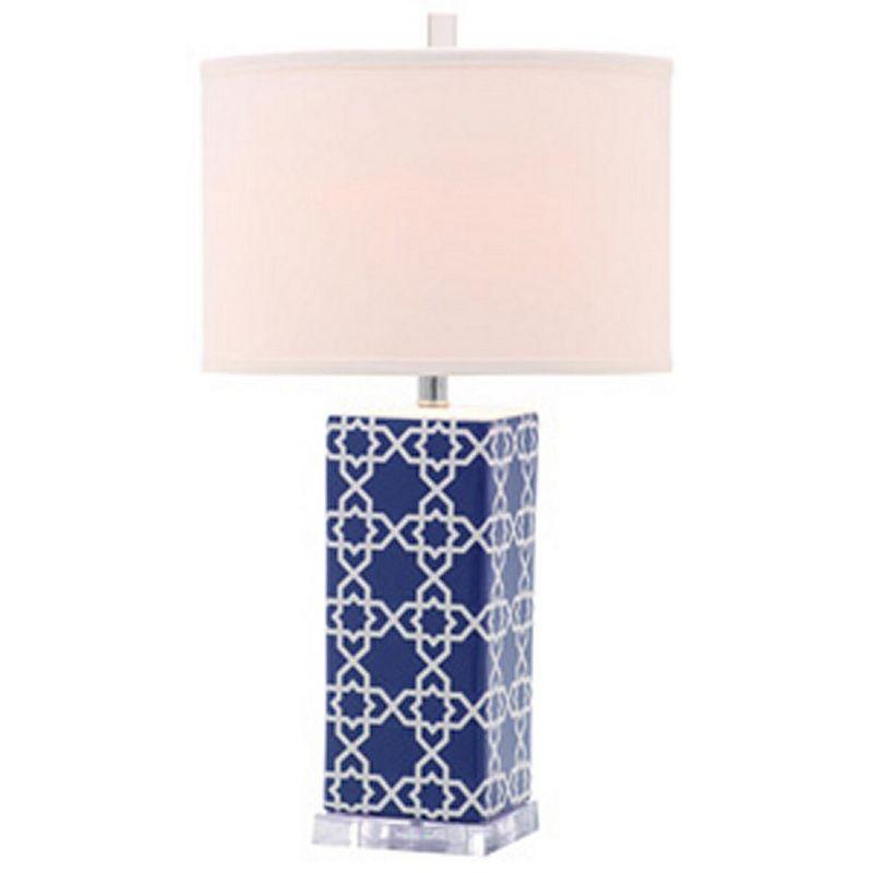 Quatrefoil Table Lamp (Set of 2) - Navy - Safavieh.