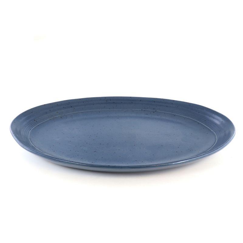 Blue Speckle 15 Inch Ceramic Oval Platter