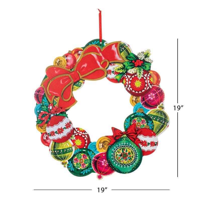Mr. Christmas Nostalgic 19" Wooden Wreath - Vintage Ornament