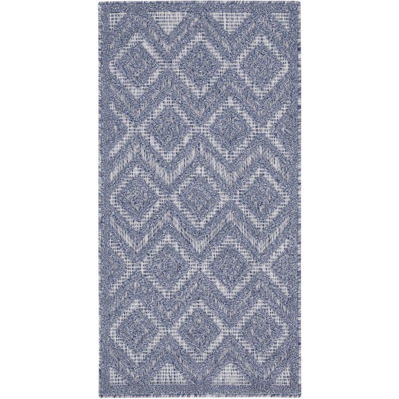 Nourison Versatile Solid Diamond Indoor Outdoor Flatweave Area Rug