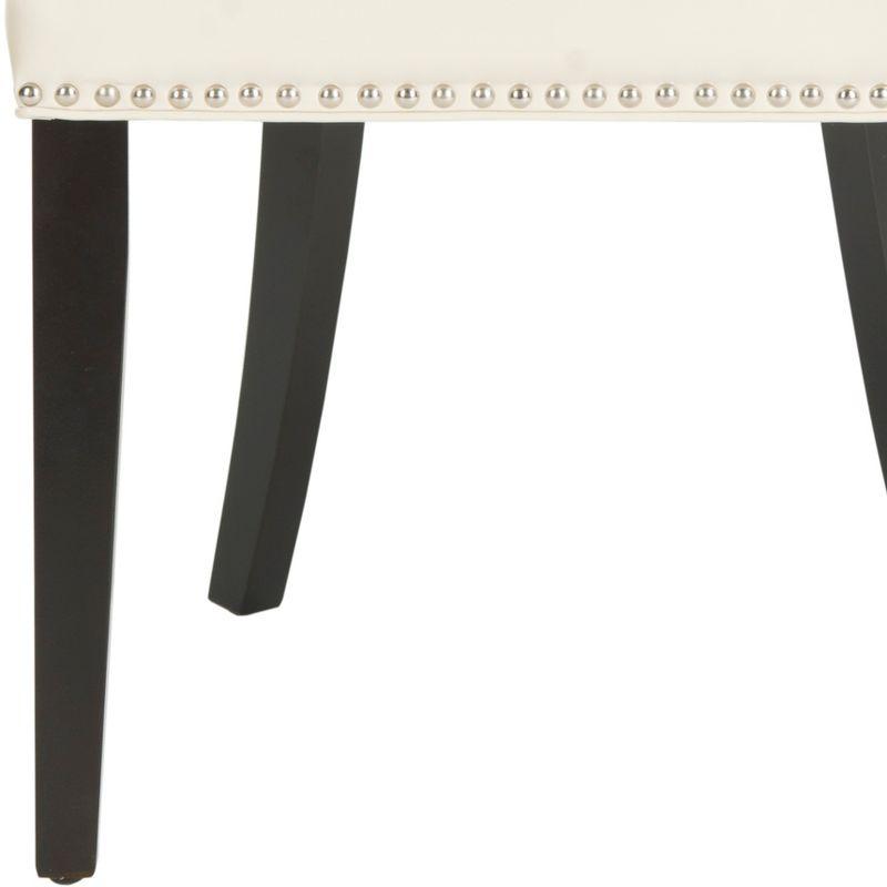 Afton 20"H Side Chair with Nail Heads (Set of 2) - Flat Cream - Safavieh