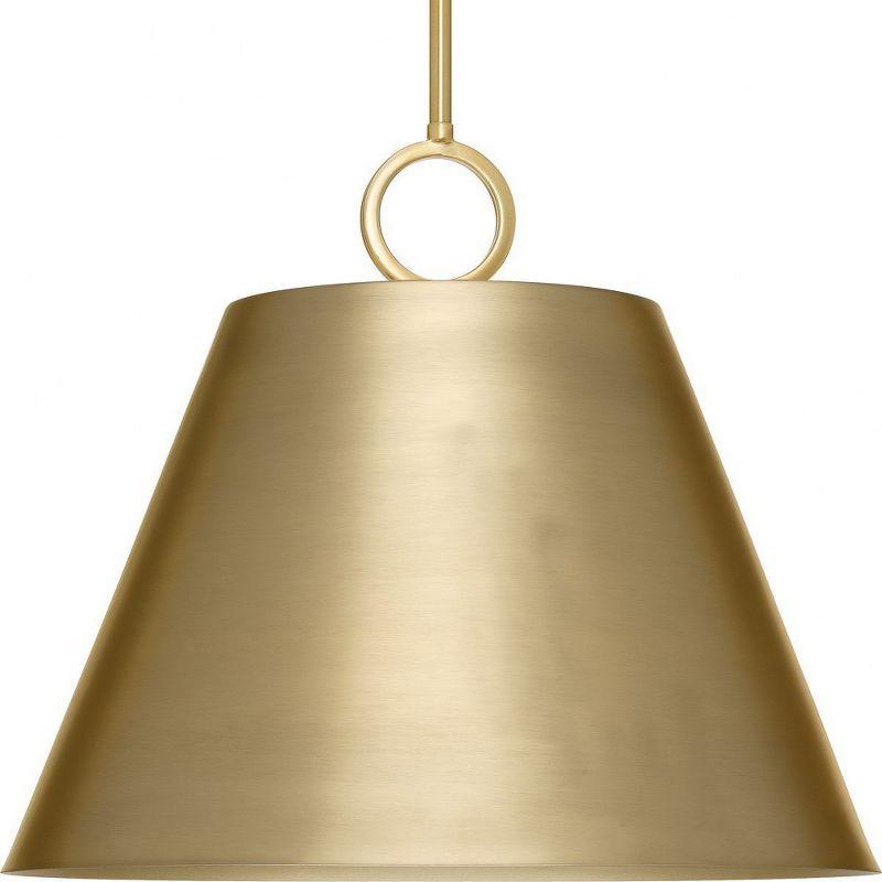 Progress Lighting Parkhurst 3-Light Dome Pendant, Brushed Bronze, Gold-Finished Interior, Ideal for New Traditional, Modern Farmhouse, Transitional