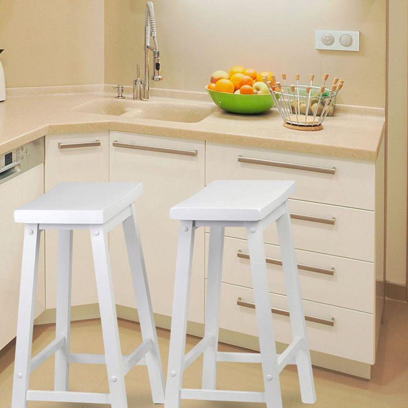 PJ Wood Solid Wood Accent Stool