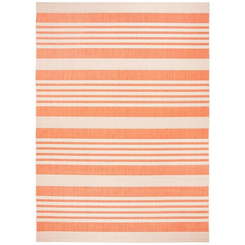 Courtyard CY6062 Power Loomed Indoor/Outdoor Area Rug - Terracotta/Beige - 8'x11' - Safavieh.