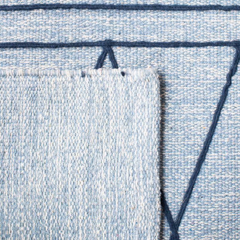 Striped Kilim STK510 Hand Woven Area Rug - Light Blue/Ivory - 3'x5' - Safavieh.