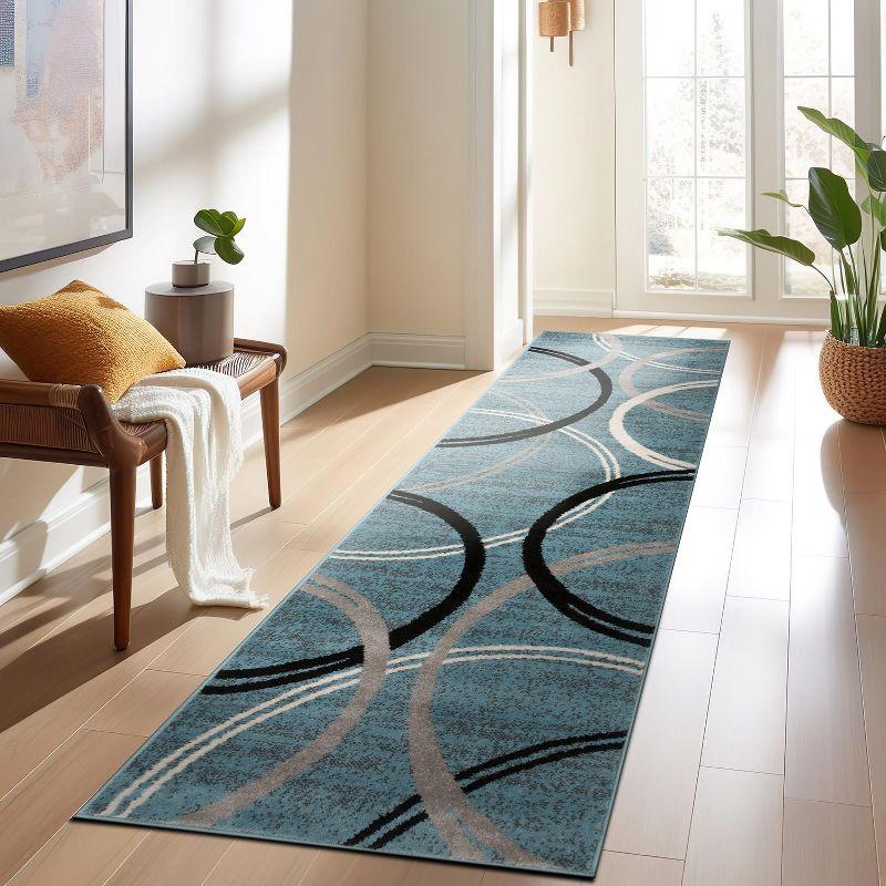 World Rug Gallery Contemporary Abstract Circles Design Area Rug