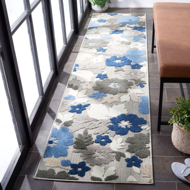 Cabana CBN308 Loomed Indoor Accent Rug - Grey/Blue - 2'2"x5' - Safavieh
