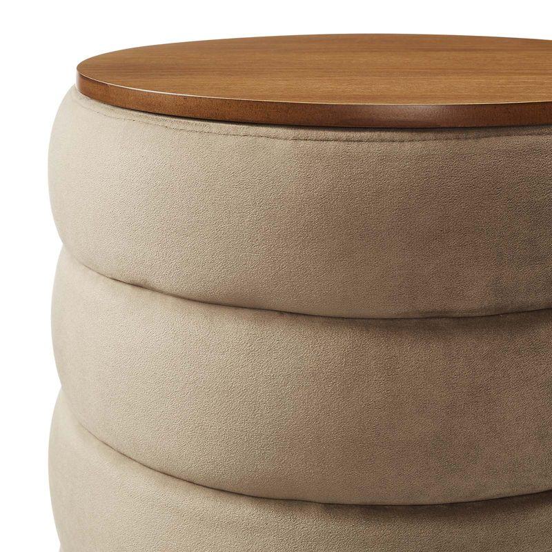 Modway Modway Mezzo 17.3" Wide Velvet Round Storage Ottoman