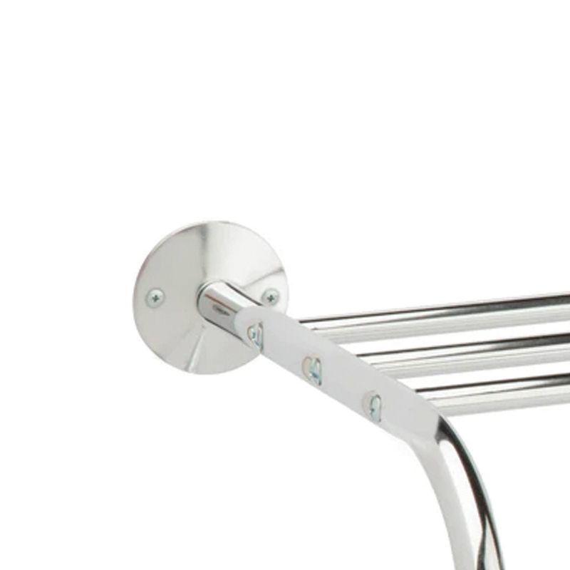 Chrome Wall Mounted Dual Towel Rack with Dual Bars