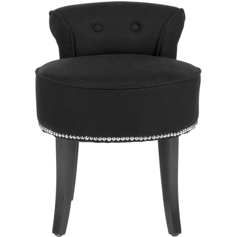 Georgia Vanity Stool - Black - Safavieh