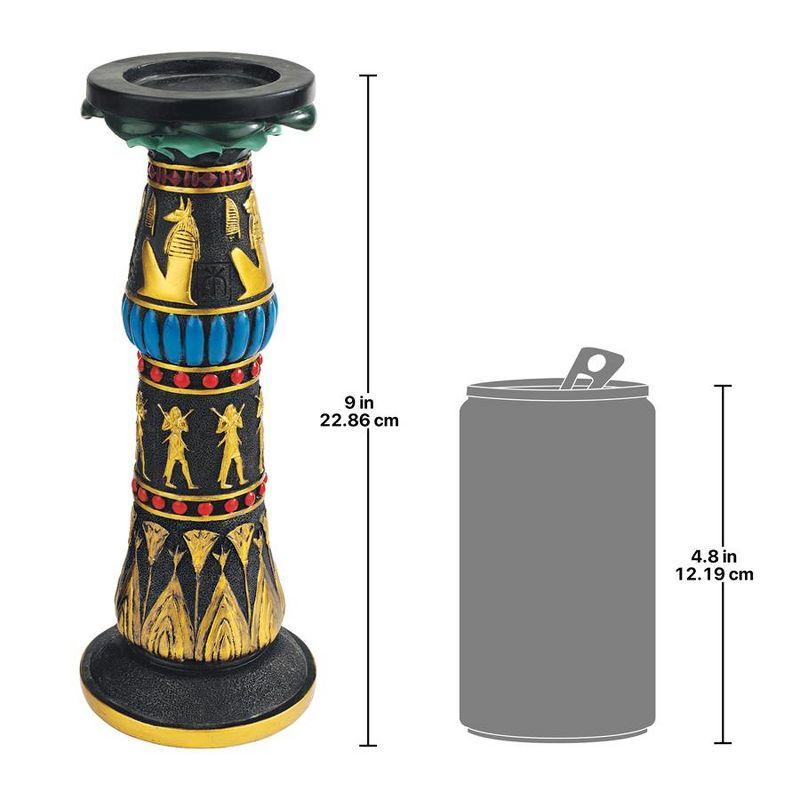 Temple Of Luxor Candleholders 9'' H Resin Tabletop Candlestick