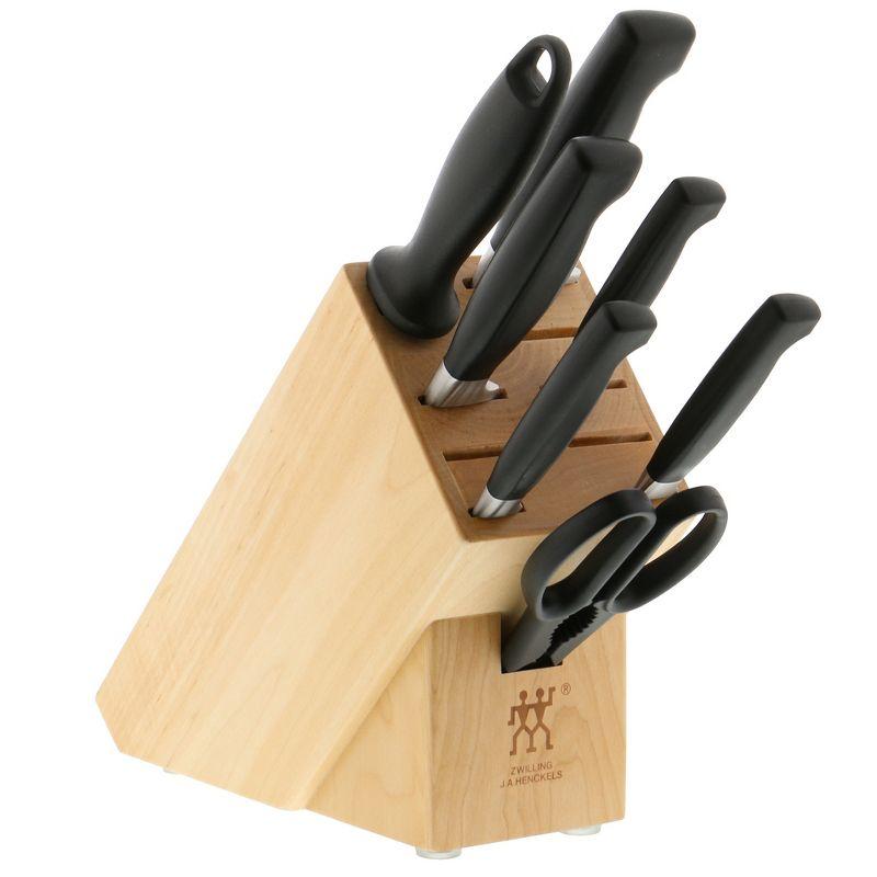 Zwilling Four Star 8-Piece Knife Block Set with Natural Wood