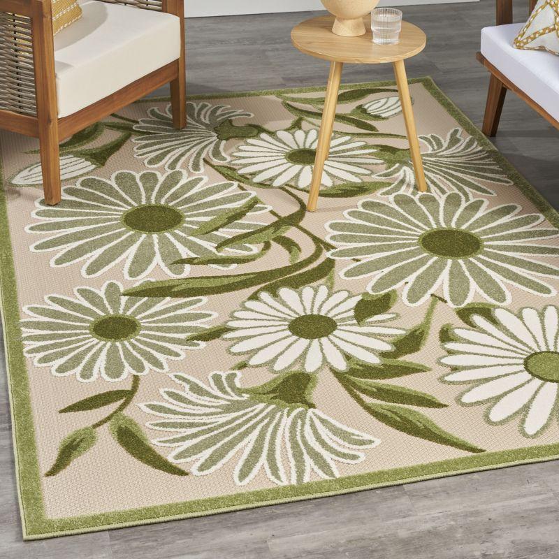 Nourison Aloha Daisy Flower Flatweave Outdoor Rug