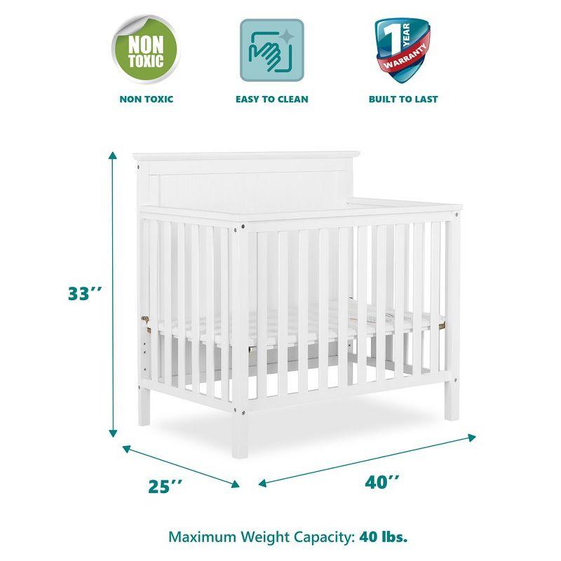 Dream On Me Ava 4-in-1 Convertible Mini Crib