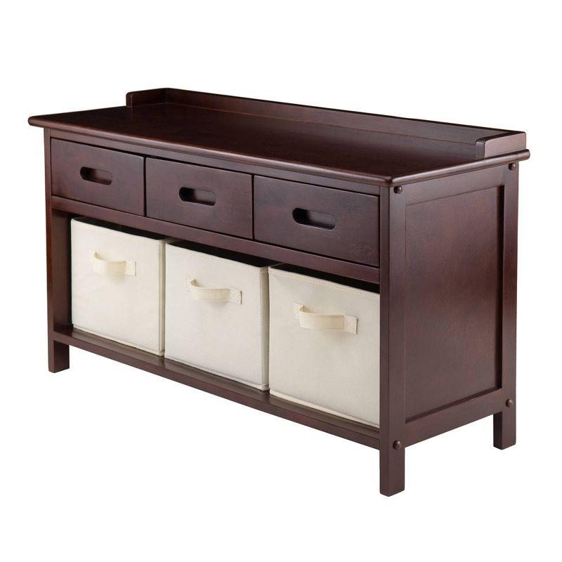 Winsome Fabric Storage Bench