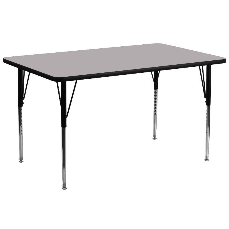 Goddard 24''W x 48''L Rectangular HP Laminate Activity Table - Adjustable Legs