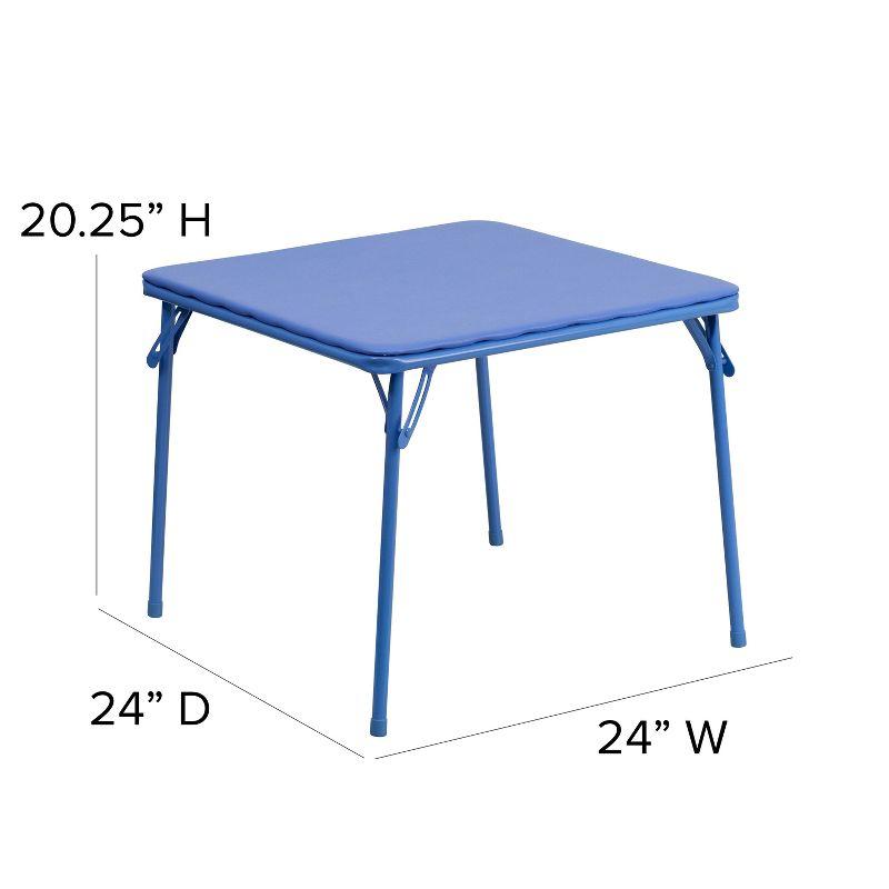 Emma and Oliver Kids 5 Piece Folding Table and Chair Set - Kids Activity Table Set