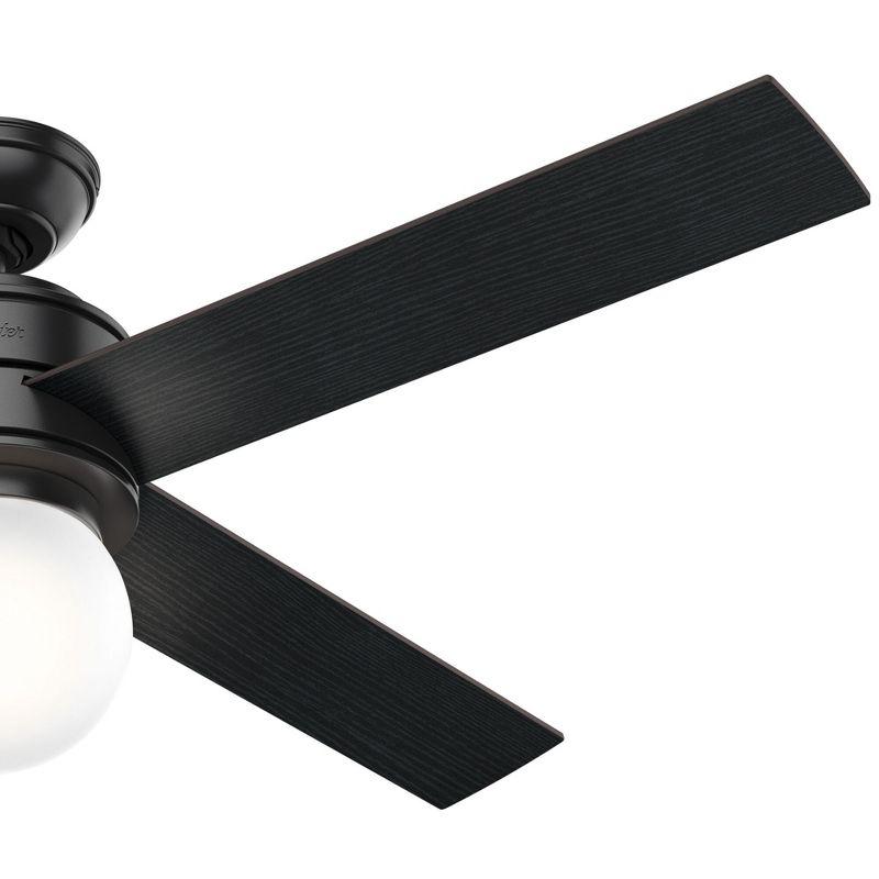 52" Hepburn 4 - Blade Standard Ceiling Fan with Wall Control and Light Kit Included