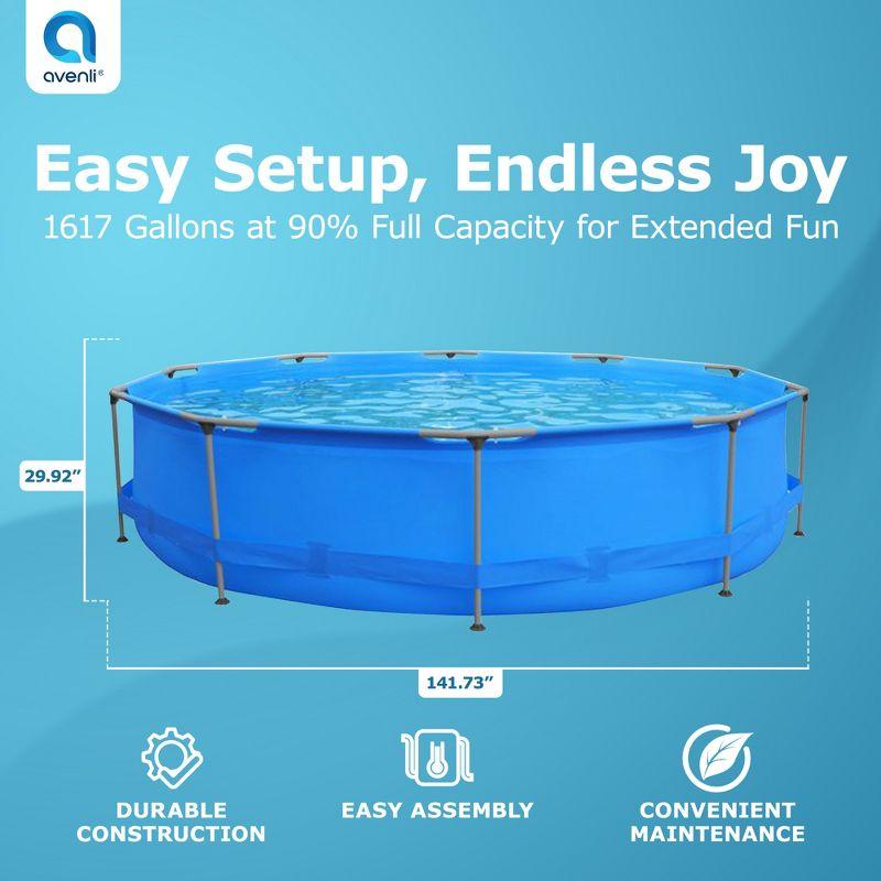 JLeisure Avenli Outdoor Above-Ground Swimming Pool with Easy Frame Connection & Assembly