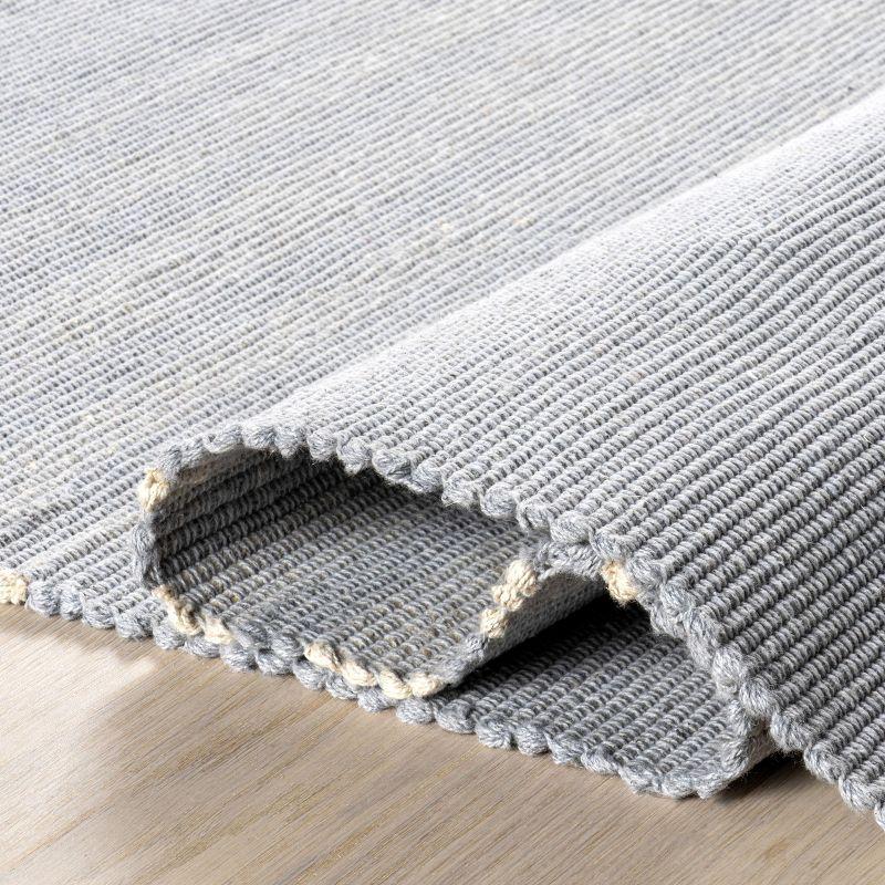 Nuloom Bergamot Striped Cotton Area Rug, Runner 2' 6" x 8', Blue Grey
