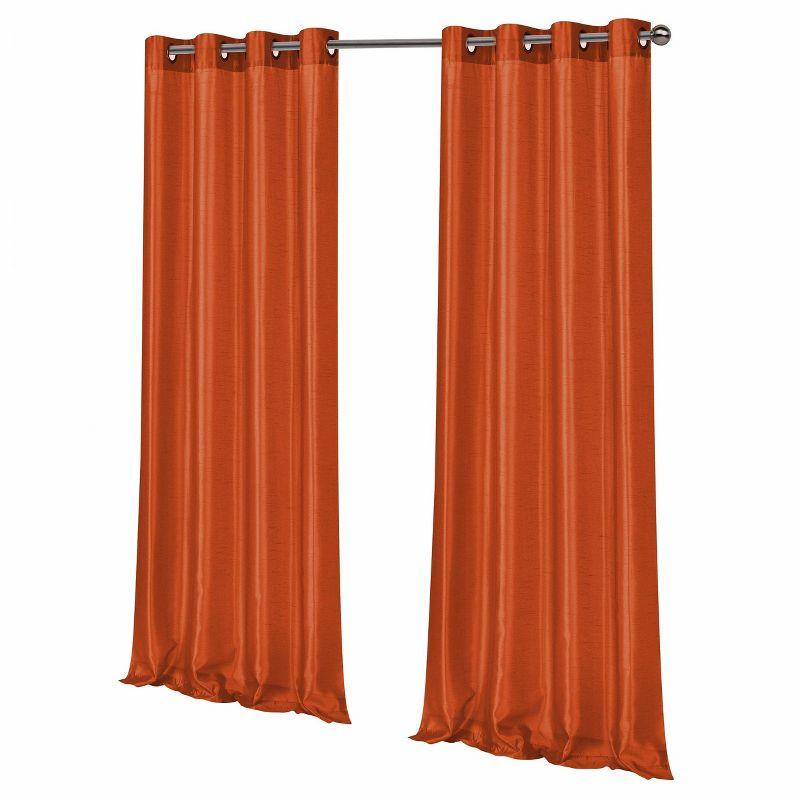 Kate Aurora Artisan Lightweight Transparent Faux Silk Sheer Grommet Single Curtain Panel