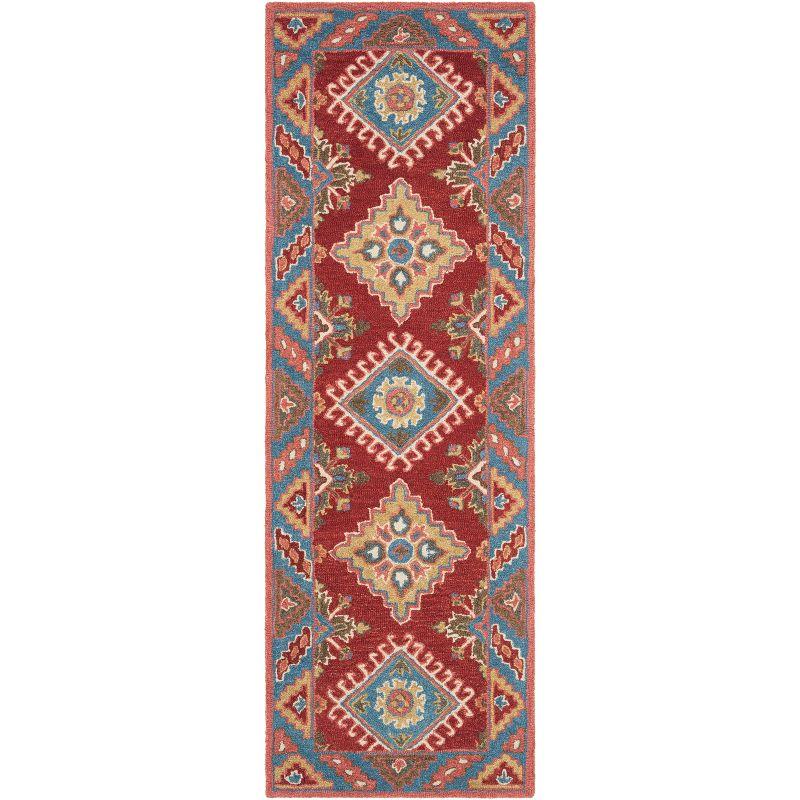 Aspen APN803 Hand Tufted Runner Rug - Red/Blue - 2'3"x9' - Safavieh.