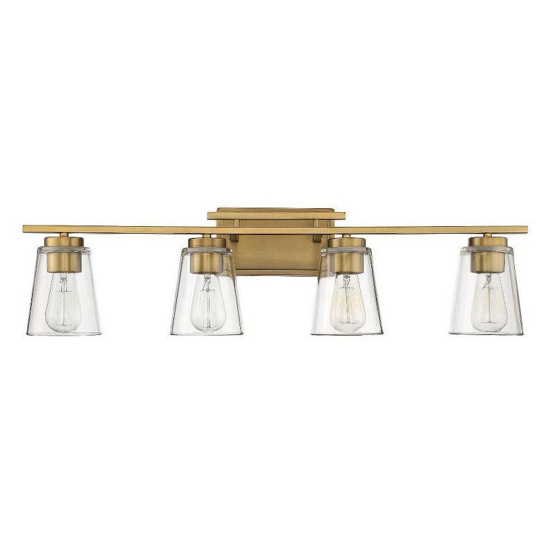 Savoy House Calhoun 4 - Light Vanity in  Warm Brass