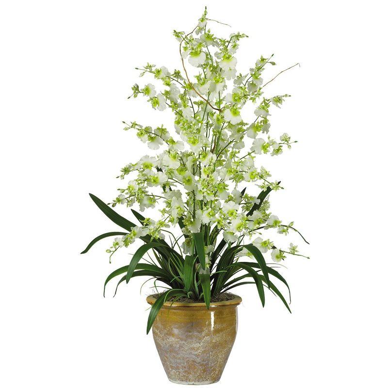 Orchid Elegance 29" Outdoor Tabletop Potted Silk Flower