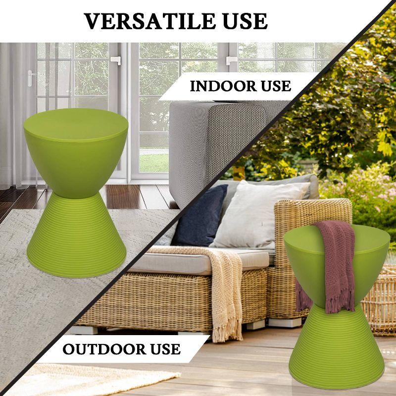 LeisureMod Boyd Modern Round Plastic Side Table