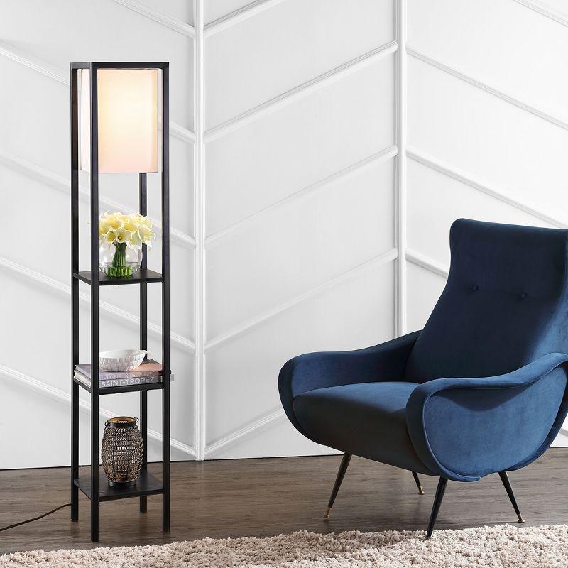 Rista Shelf Floor Lamp - FLL4044 - Black - Safavieh