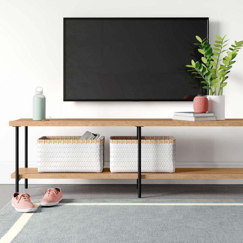 Wood and Metal Dorm TV Stand for TVs up to 60" Natural - Room Essentials™