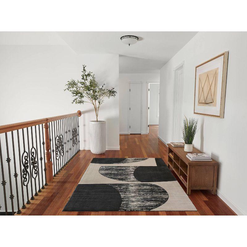Momeni 2'x3' Xander Callie Machine Loomed Accent Rug Ivory: Geometric Pattern, Low Pile, Indoor Use, Polyester & Polypropylene