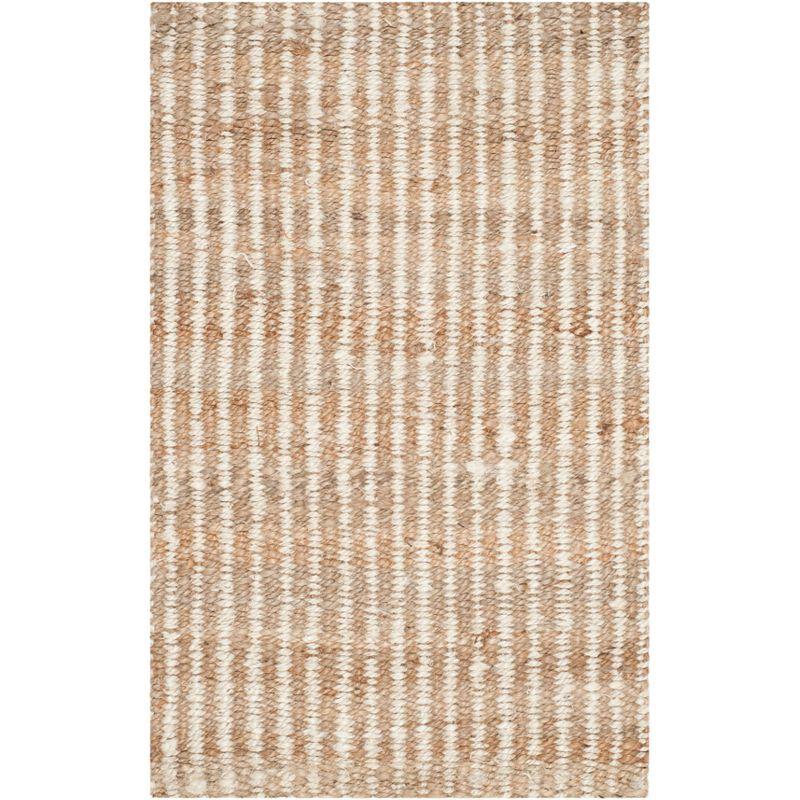 Edwina Ivory Natural Fiber 2' x 3' Hand-Knotted Square Area Rug