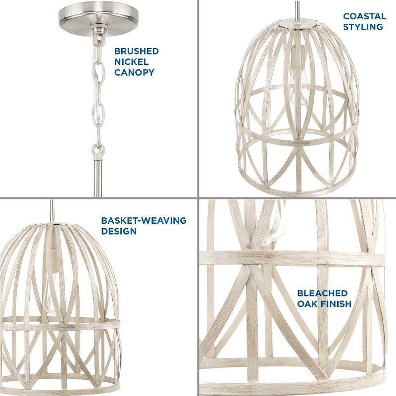 Progress Lighting Chastain 1-Light Bleached Oak Pendant