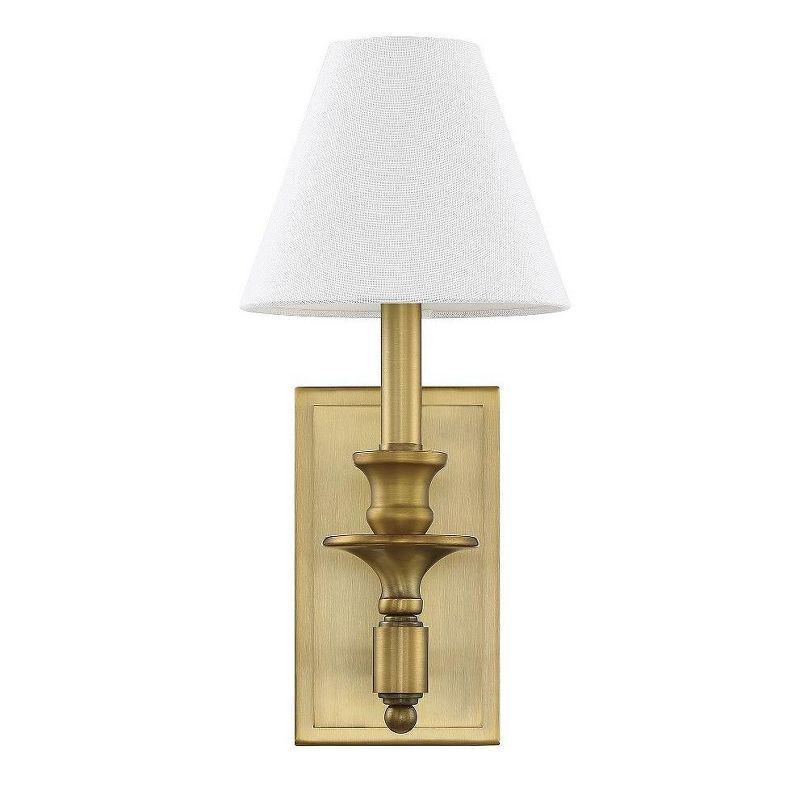 Savoy House Washburn 1 - Light Wall Light in  Warm Brass