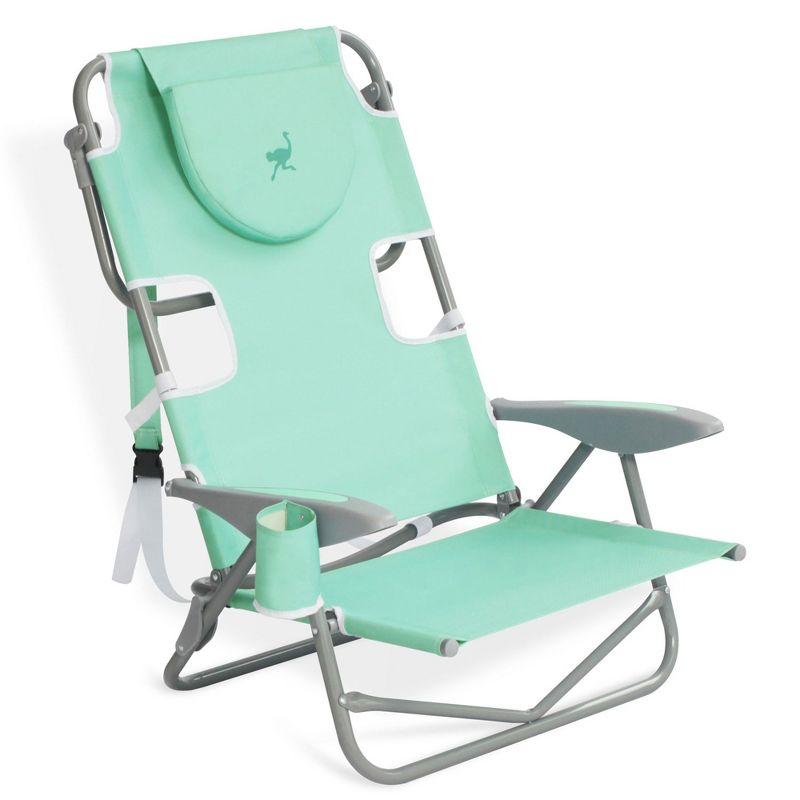 Ostrich On-Your-Back Outdoor Lounge 5 Position Reclining Beach Chair