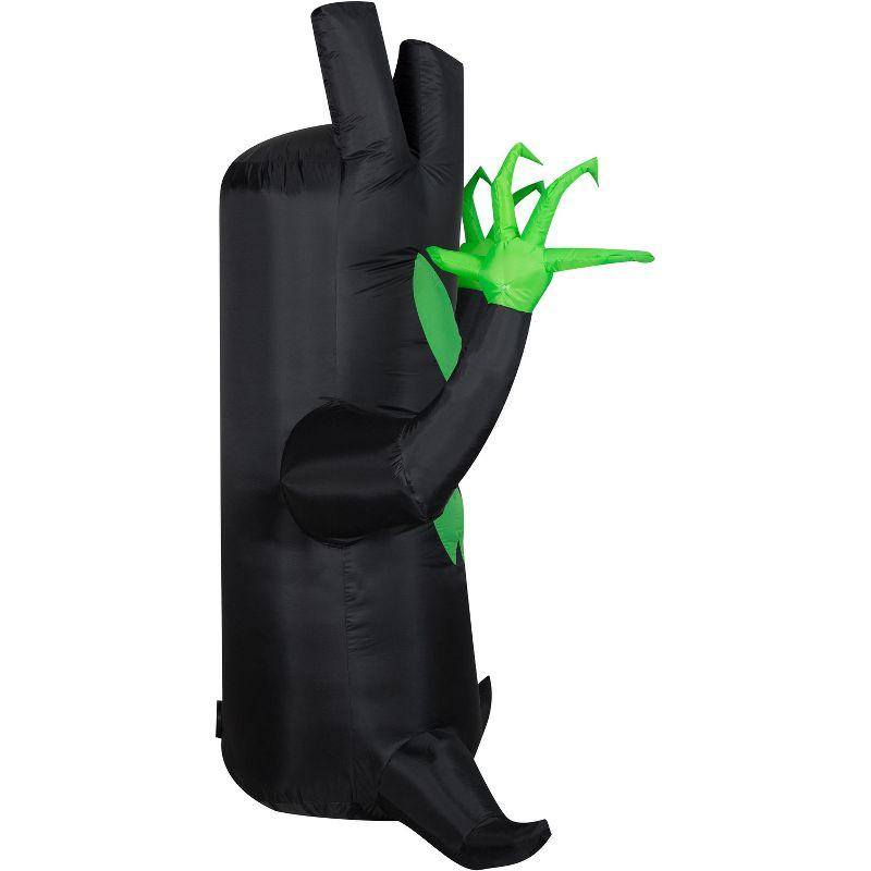 Gemmy Airblown Inflatable Spooky Black Tree with Micro Lights, 7 ft Tall,