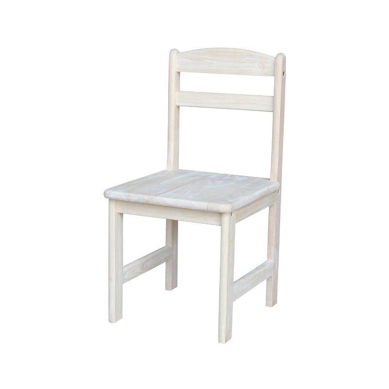 White Wood Juvenile Chair Set with Ladder Bracing