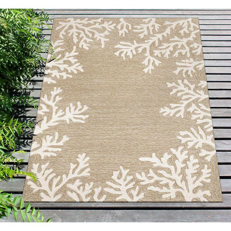 Coral Border Outdoor Rug