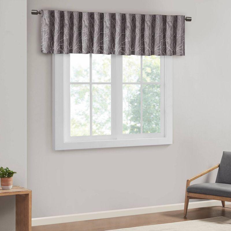 Andora Faux Silk Embroidered Window Valance