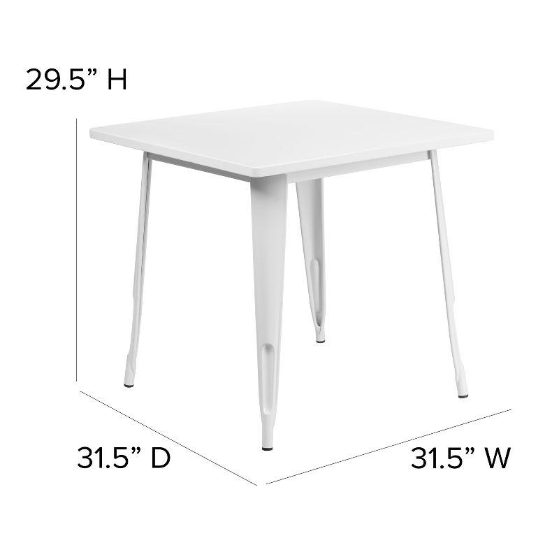 Flash Furniture Commercial Grade 31.5" Square Metal Indoor-Outdoor Table