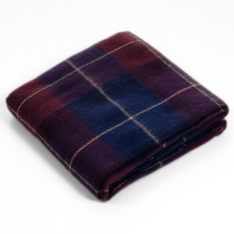 Hastings Home Cashmere-Like Blanket Throw for Living Room or Bed - Blue/Red Plaid