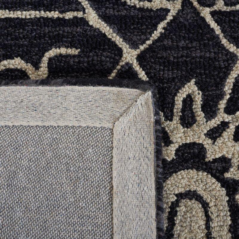 Jardin JAR601 Hand Tufted Area Rug - Black/Ivory - 8'x10' - Safavieh