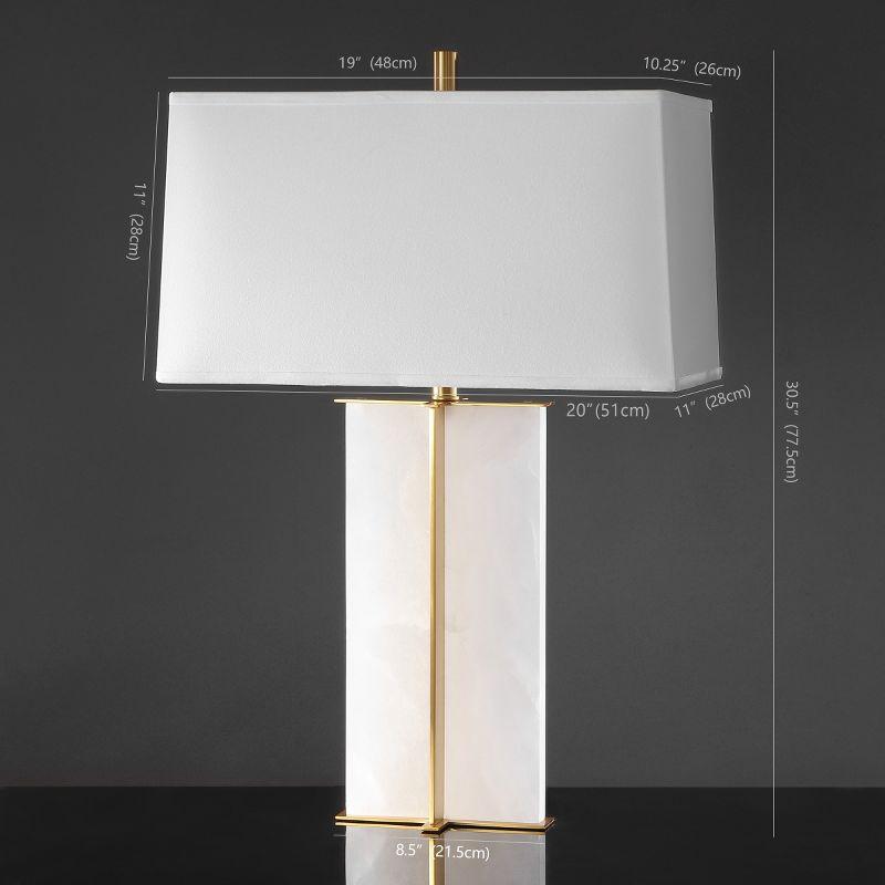 Natalee Marble Table Lamp - CTL1045 - Gold/White - Safavieh Couture